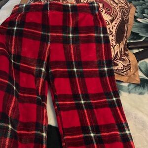 Cat & Jack Red Plaid Kids Casual Bottoms